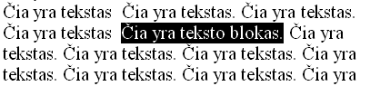 teksto blokas